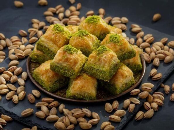 Karakoy Gulluoglu Dry Baklava with Pistachio,1 kg