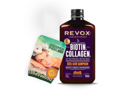 REVOX Ponytail Biotin Collagen Shampoo + DermaPeel Silk Face Pouch, 400 ml