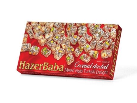 Coconut dusted Mixed Nuts Turkish Delight, 454 g